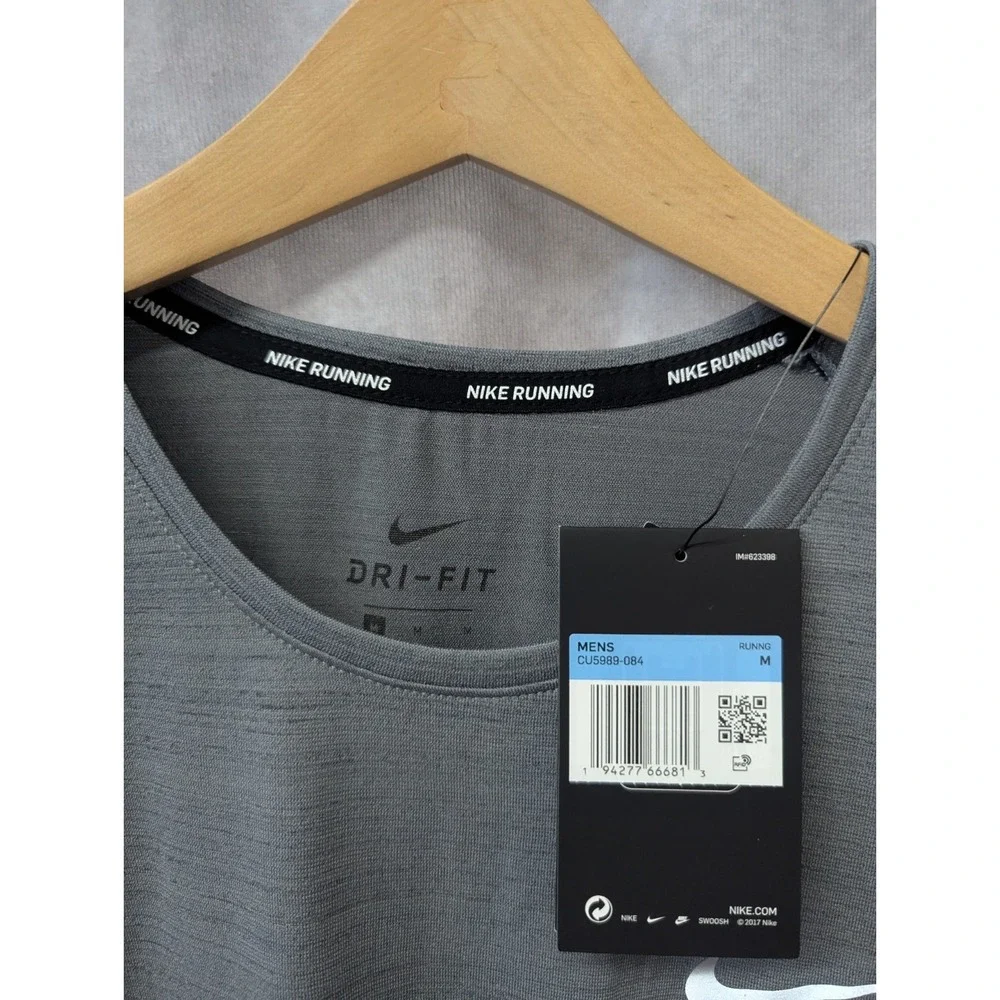 Nike Miler‎ Long Sleeve Men M Smoke Grey